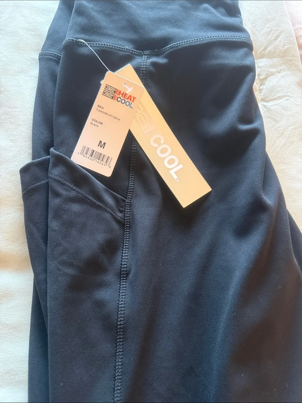Women’s Black Leggings with Side Pocket by BCG